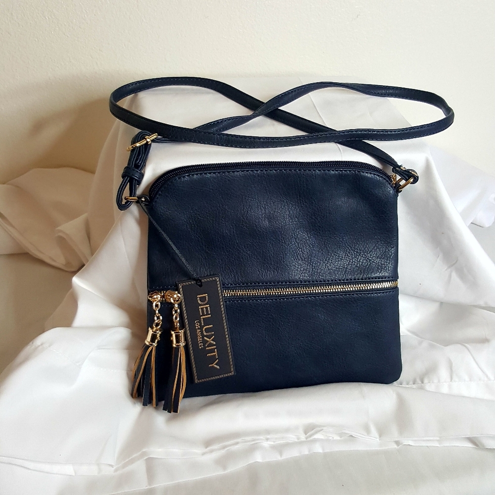 Deluxity Los Angeles blue crossbody bag